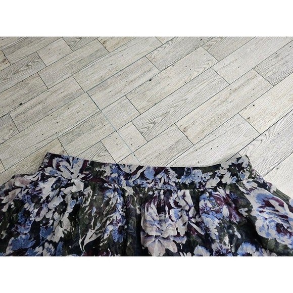 Greylin Y2K Gauze Chiffon Ruffled 3-tier Mini Skirt Black/Blue/Purple, Size M - Picture 4 of 6